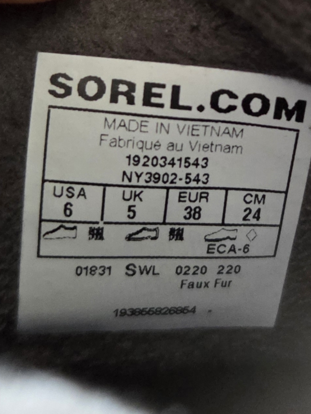 YOUTH Sorel Whitney II Lace Waterpoof Purple Boots Size 6 - Picture 9 of 10